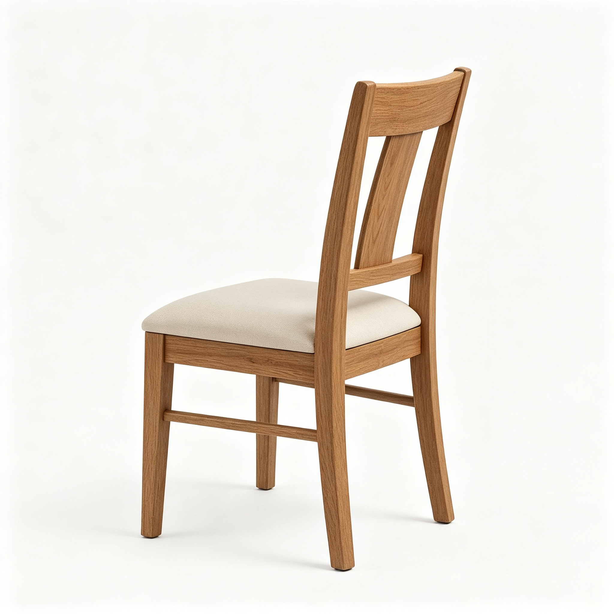 Frankwat East West Furniture AVC-OAK-C Avon Kitchen Dining Chairs - Linen Fabric Upholstered Solid Wood Chairs, Set of 2, Oak